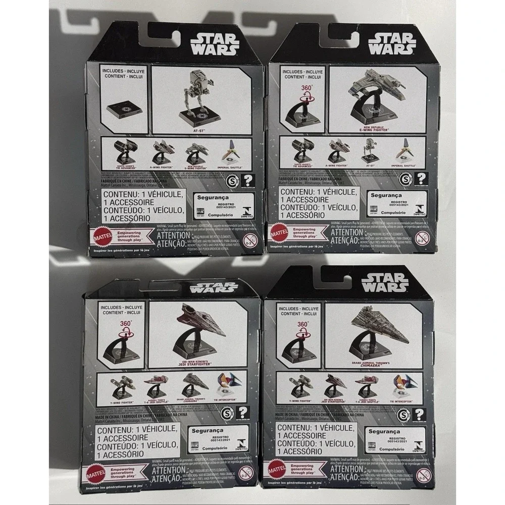 4 Hot Wheels Star Wars Starships Select AT-ST #29 E-Wing #30 Jedi #32 #33
